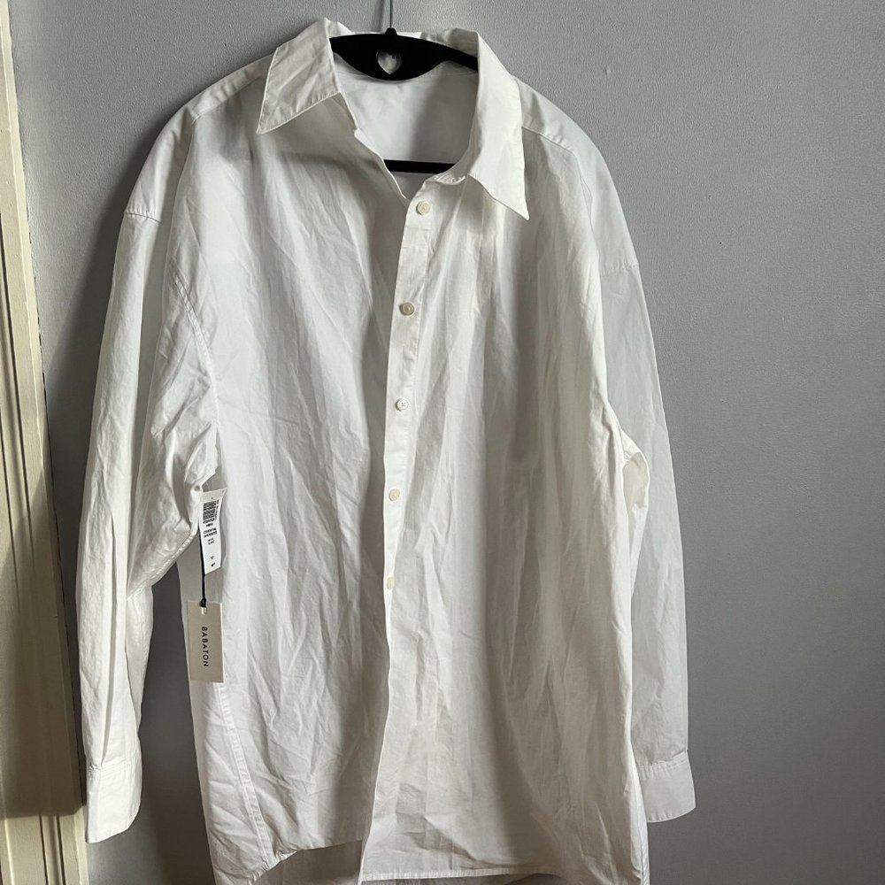 Babaton White Button Down Shirt